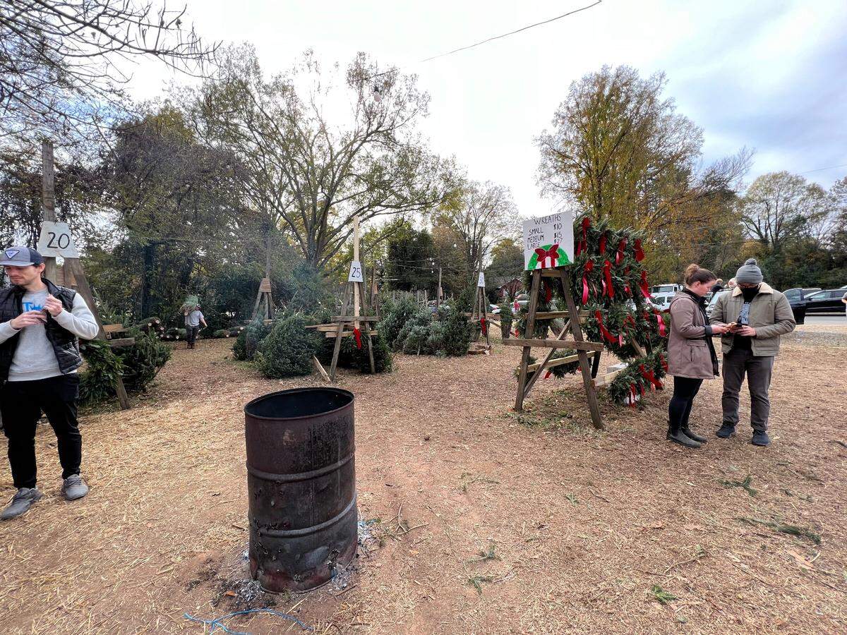 Connell Family Christmas Trees has Frazier Fir trees and wreaths for sale on Central Avenue.