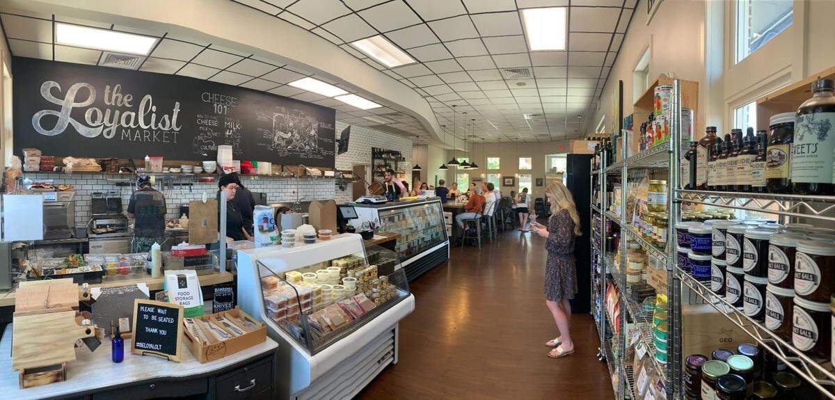 While in downtown Matthews, have dinner at The Loyalist Market.