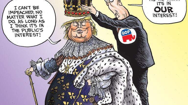 Kevin Siers cartoon: The new (old) reason Trump can’t be impeached