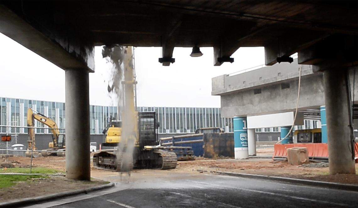 Dignitaries gathered for a groundbreaking and a demolition to unveil the start of $600 million terminal lobby construction construction project on Tuesday, Dec. 10, 2019. The project will add 175,000 sq. ft. And renovate another 191,000 sq. ft.
