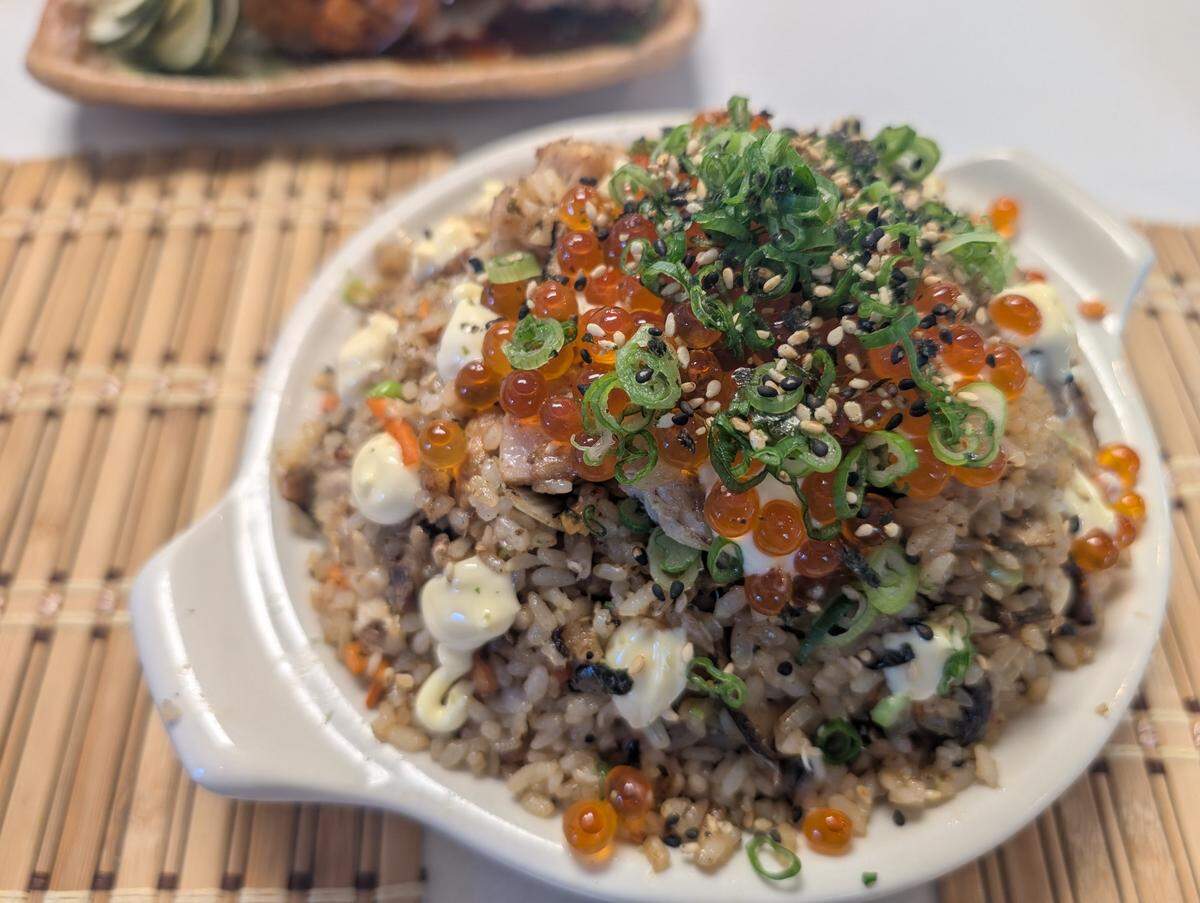 A mountainous serving of crab fried rice at DŌZO Japanese American Kitchen.