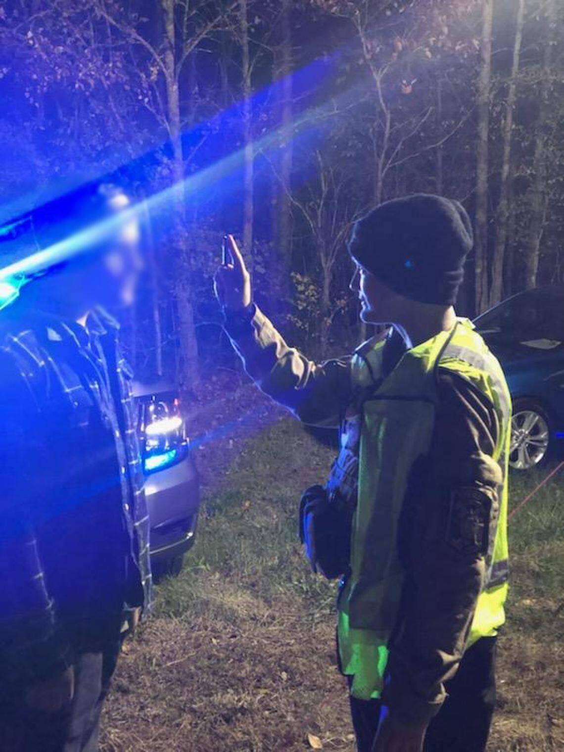 An officer with the Union County Sheriff’s Alcohol Field Enforcement unit conducts a field sobriety test on a motorist during a license checkpoint in November.