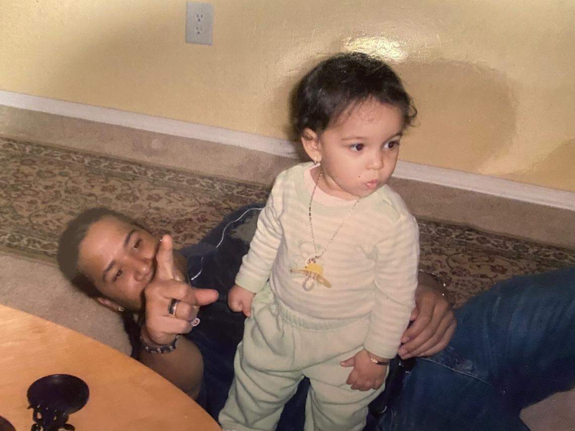In this undated photo, Kelvin Silva appears with one of his children.