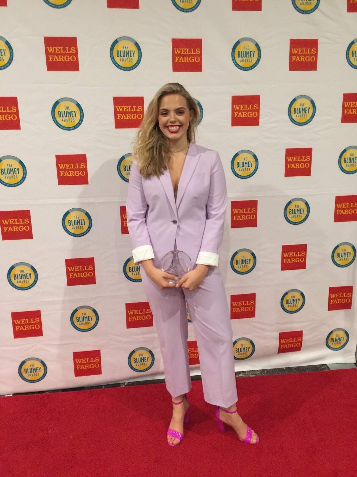Reneé Rapp on the night she won The Blumey Award in 2018.
