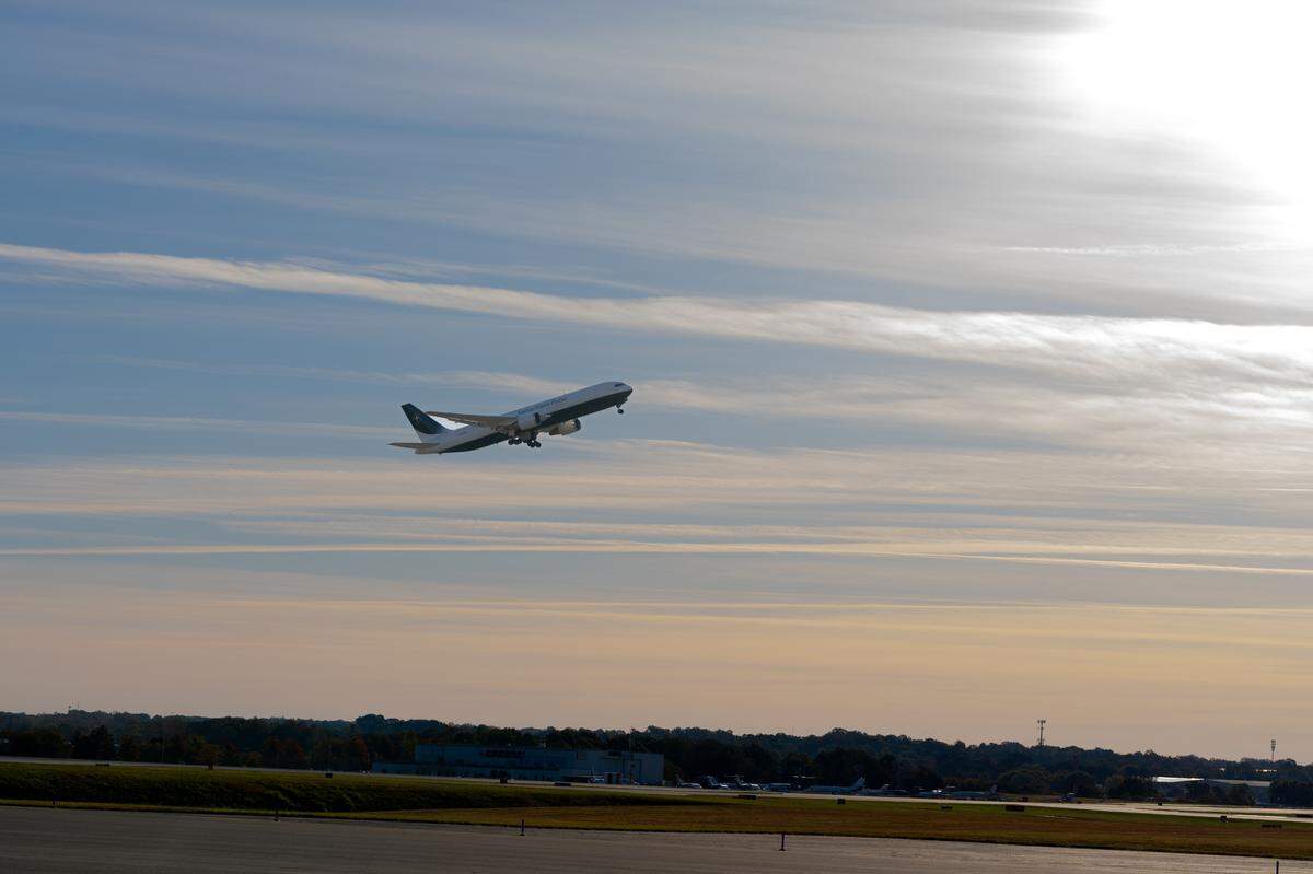Saturday’s Greensboro to Israel flight with Gaza relief-supplies was the inaugural flight of the Samaritan’s Purse 767 cargo plane.