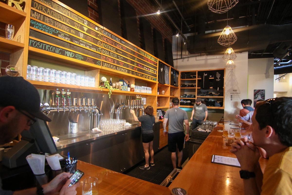 Wooden Robot Brewery in South End.