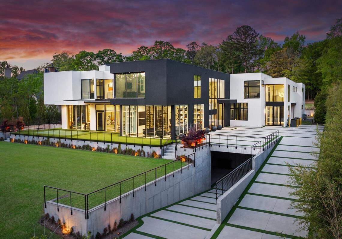 4817 Carmel Park-Dr. is situated on 1.75 acres in Charlotte’s Carmel Park neighborhood.