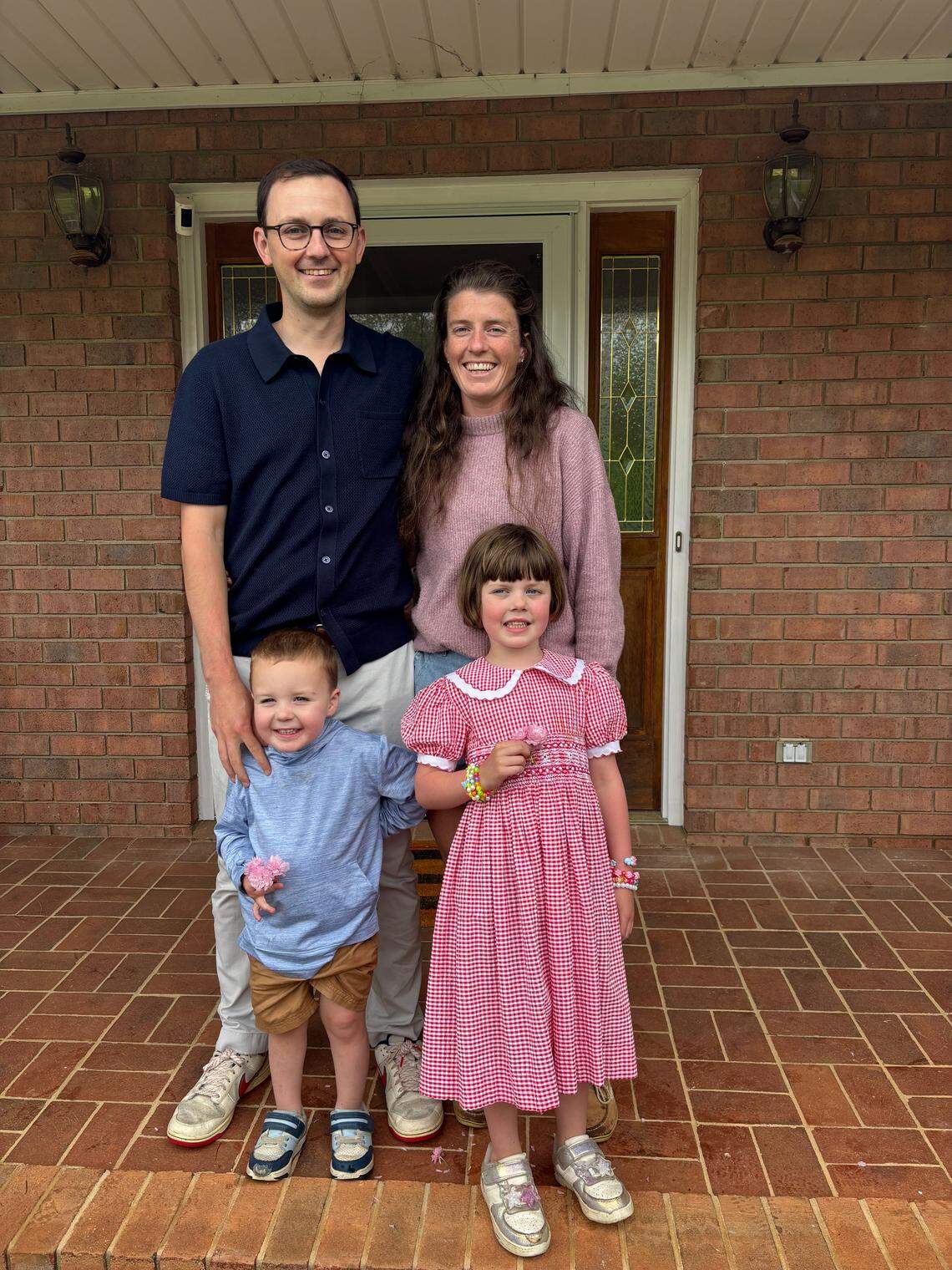 Erin Del Giudice with her husband, Sal, and their kids Emma, 4, and Noah, 2.