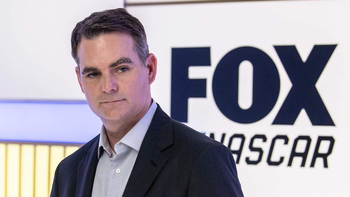 Former NASCAR driver Jeff Gordon is now an announcer with Fox Sports.
