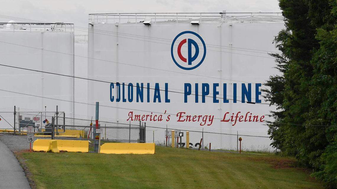 Fuel tanks at the Colonial Pipeline facility in Charlotte during Day 2 of a gas shortage on Wednesday, May 12, 2021. Colonial Pipeline initiated the restart of pipeline operations today at approximately 5 p.m. ET. Following this restart, it will take several days for the product delivery supply chain to return to normal. Some markets served by Colonial Pipeline may experience, or continue to experience, intermittent service interruptions during the start-up period. Colonial will move as much gasoline, diesel, and jet fuel as is safely possible and will continue to do so until markets return to normal.