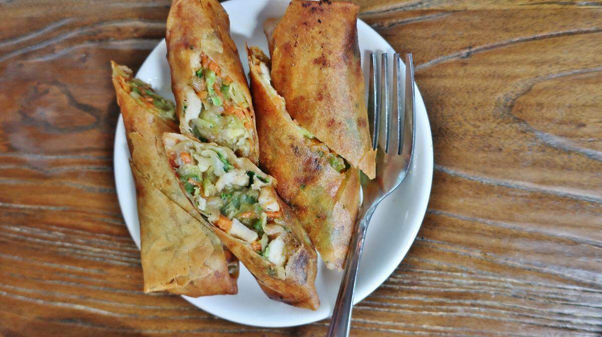 Spring rolls ($7.99) from Taste of Asia Halal.