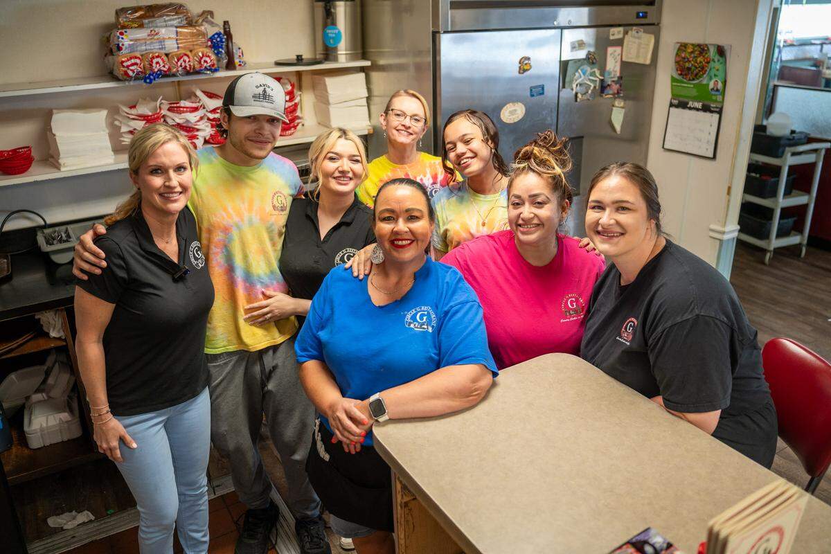 The front-of-house staff at Circle G Restaurant.