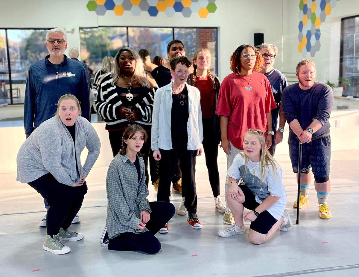 “Godspell” cast members include Mary R. Thomas, Steve Berenfeld, Jassi Bynum, Julia Straley, Kel Wright, Zelena Sierra, Andie Jones, Shay Brummit, Sierra Key, David Catenazzo and Maksim Rex.