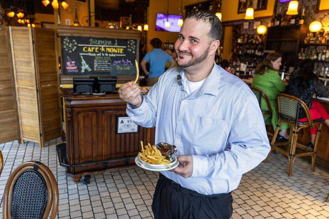 Ned Parker, Cafe Monte’s assistant general manager, is a fan of the restaurant’s fries, too.