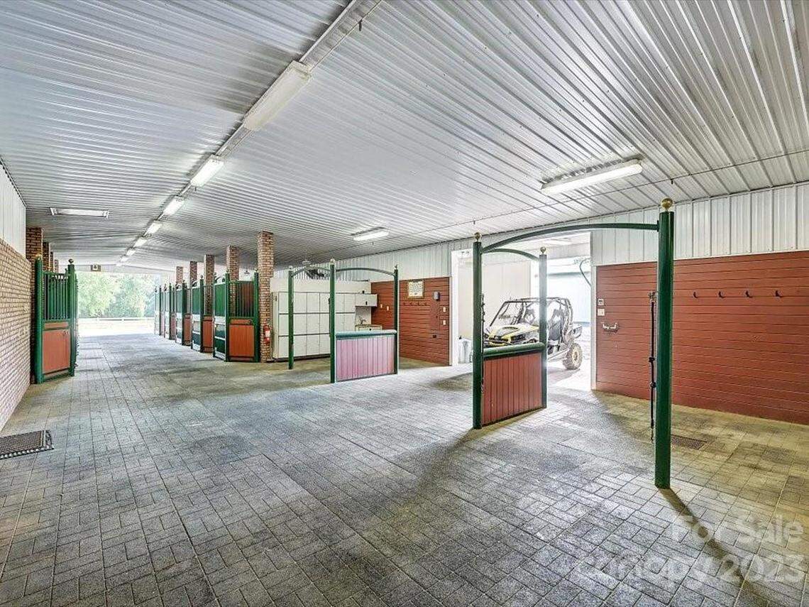 The property has 18 European-style equestrian stables.