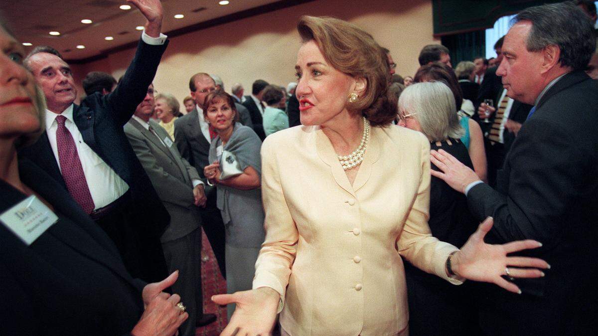 In mid-1999, Republican presidential hopeful Elizabeth Dole, who grew up in Salisbury, made a campaign fundraising stop in Charlotte. That’s husband Bob Dole, left, waving. Hoping to become the first female ever elected to the American presidency, Dole dropped out of the race a few months later because of campaign money woes.