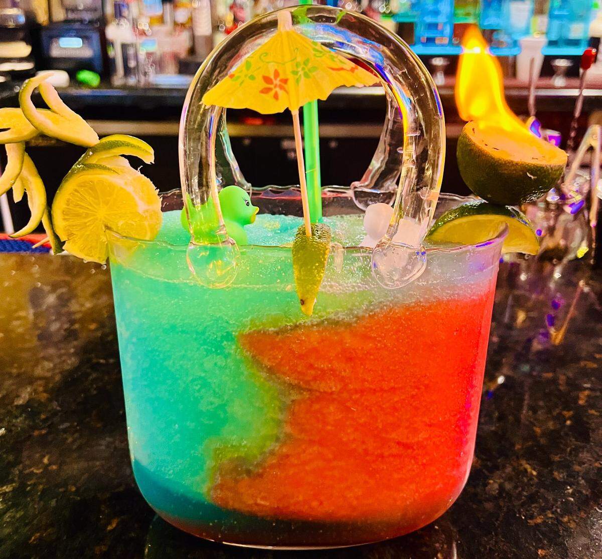 The BAGarita at Rio 150, known for having the largest margaritas in Lake Norman.