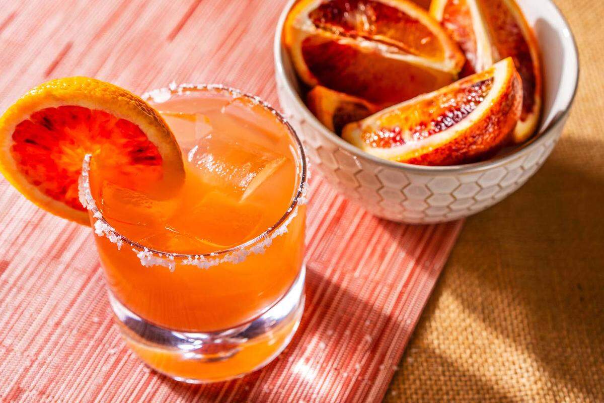 The Blood Orange Margarita at Tommy Bahama Marlin Bar.