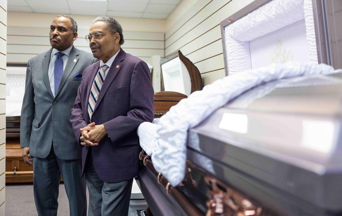 Alexander Funeral Home, which opened in 1914, is now run by a third generation of sons, Alfred Alexander (left) and his older brother Kelly Alexander Jr., who represents the 107th District in the N.C. House.