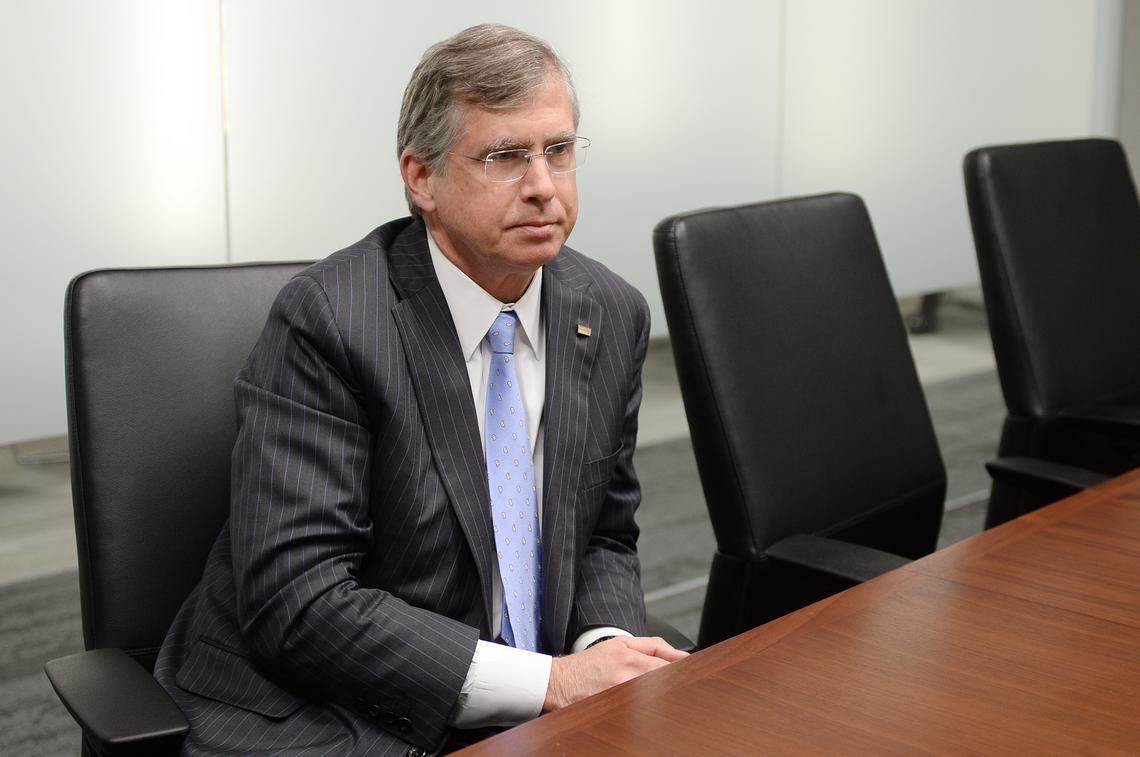 Truist CEO Bill Rogers delivered a presentation about the bank’s plans cost-cutting plan that include layoffs during a Barclays Global Financial Services Conference.