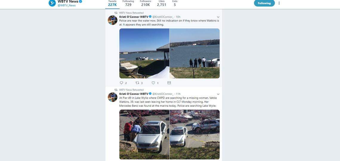 A missing Charlotte woman’s Mercedes-Benz was found abandoned on Friday at a Lake Wylie marina, Charlotte-Mecklenburg police said.