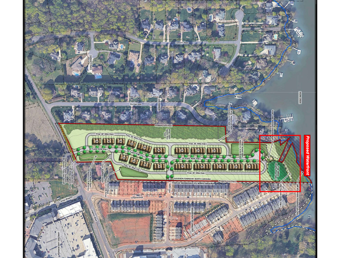 Cascadia at Langtree would include 87 single-family homes, including a small portion of shoreline on its 15.3 acres off Langtree Road in Mooresville.