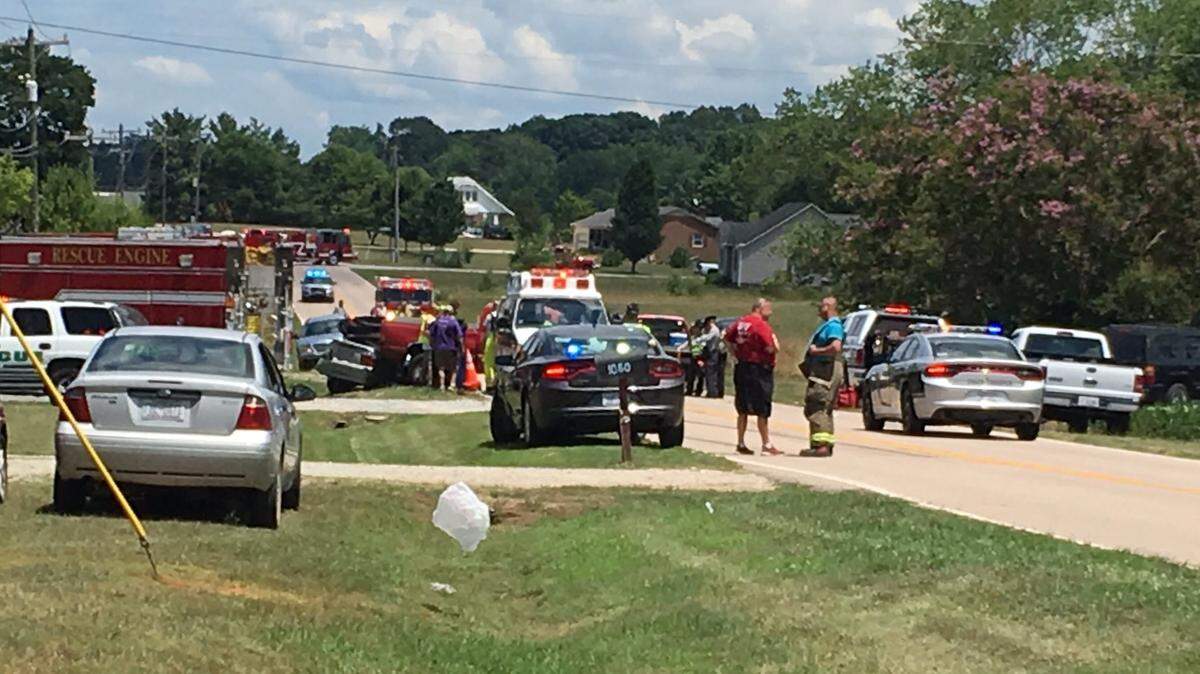 The scene of the Rowan County crash.