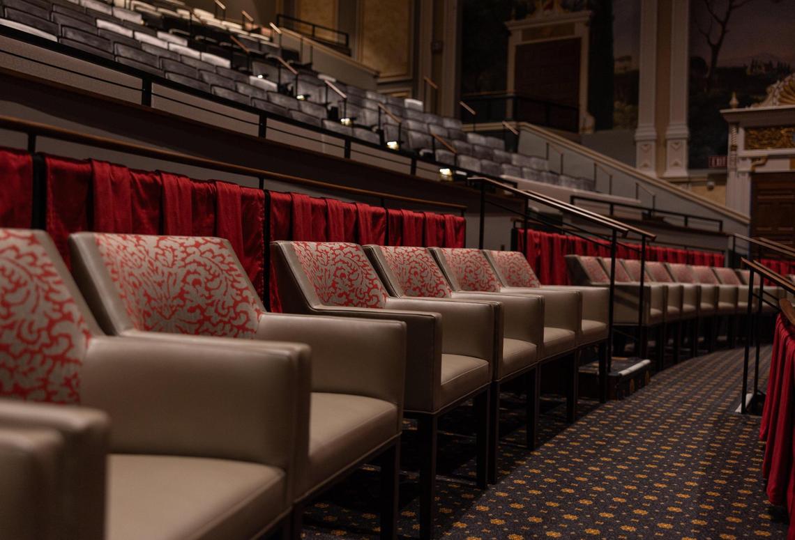 A variety of seating is available in the newly renovated theater.