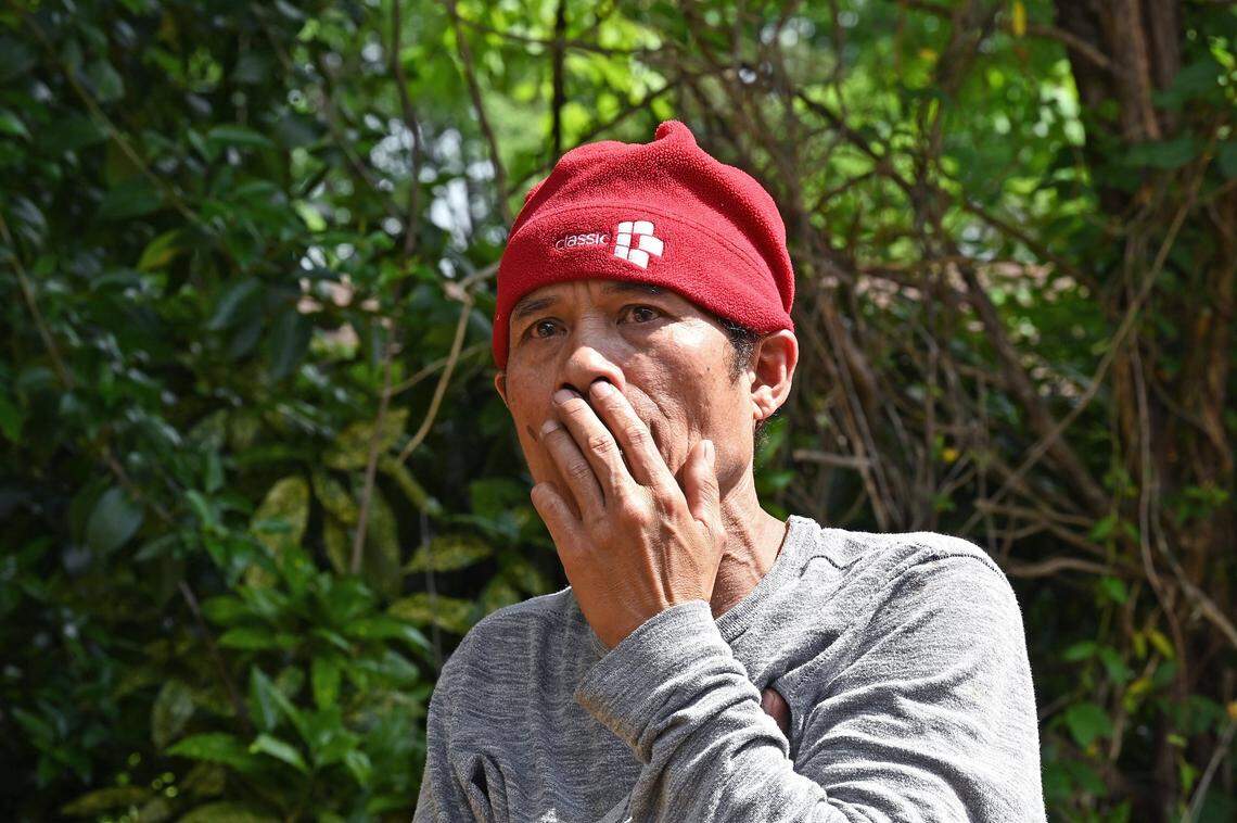 Neighbor Saing Chhoeun was in the garage when U.S. marshals arrived to serve a warrant at 5525 Galway Drive on Monday, April 29, 2024.