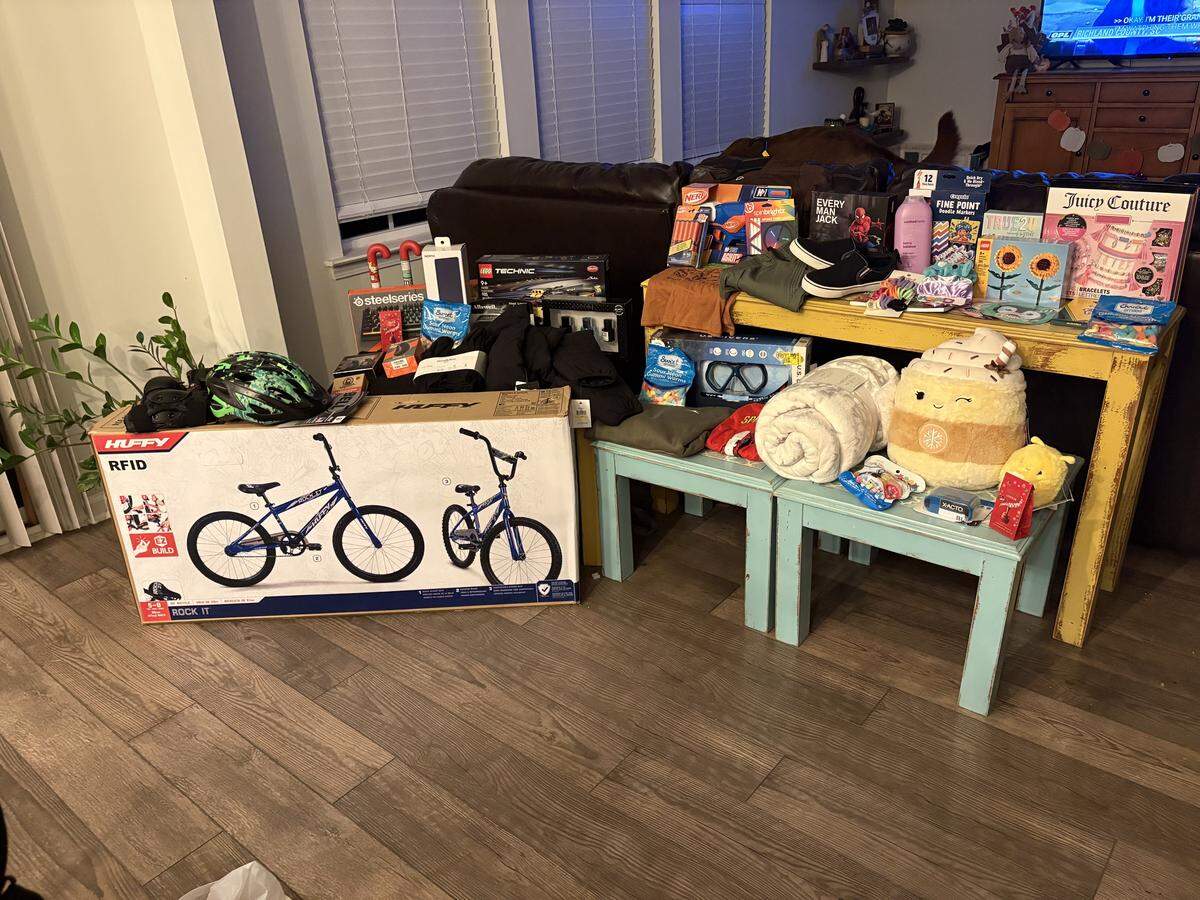 Caden Sellers and two friends raised $750 to purchase gifts for three local children in need, in support of the Salvation Army of Greater Charlotte’s Angel Tree program.