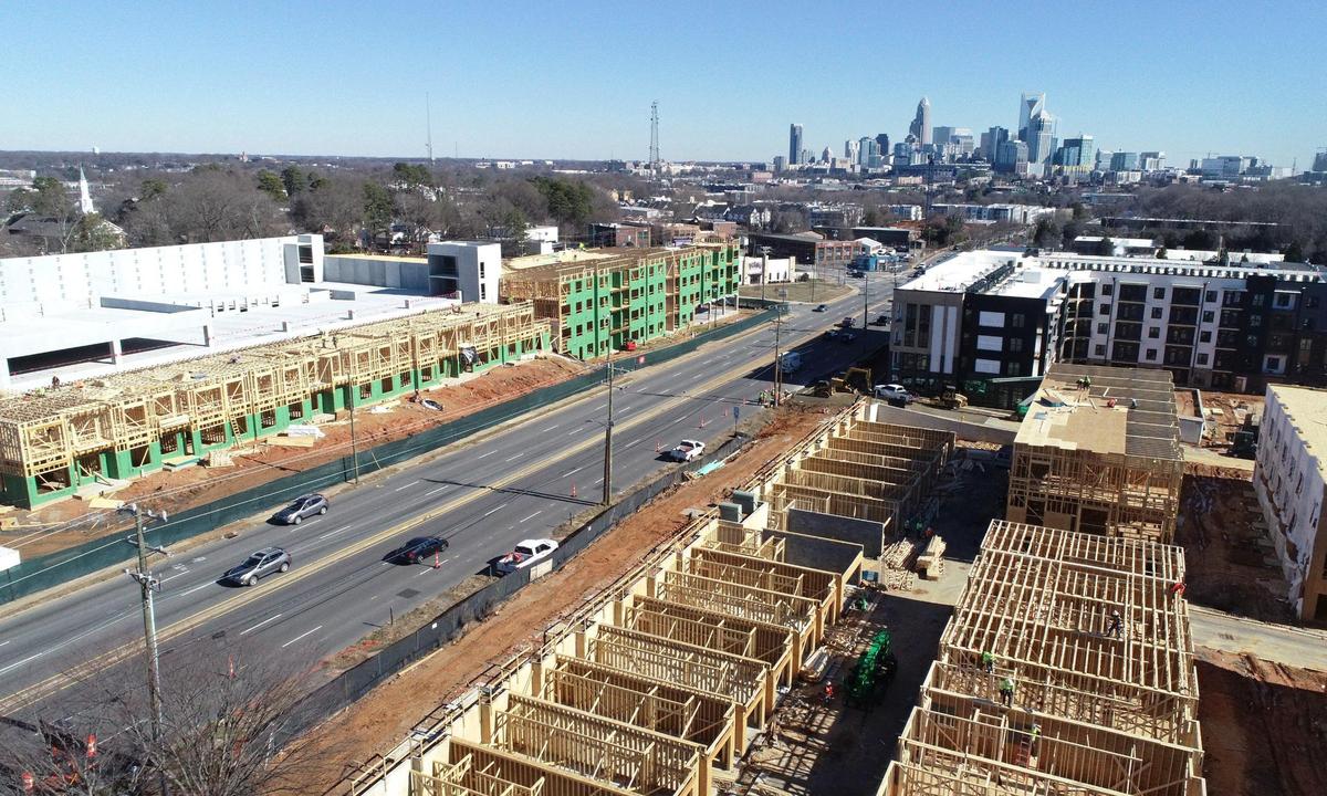 The Bowery West project by uptown Charlotte will have a mix of apartments and townhomes on Wilkinson Boulevard.