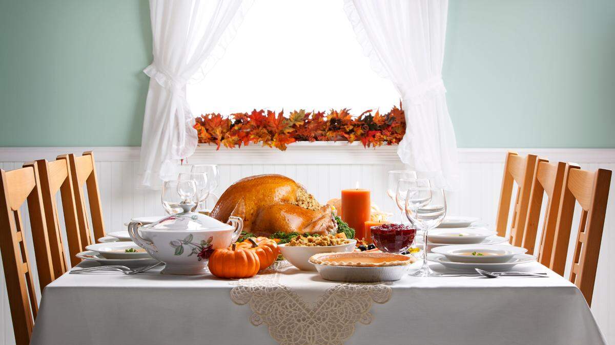 Save money on your Thanksgiving decor by reusing your mini pumpkins from Halloween.