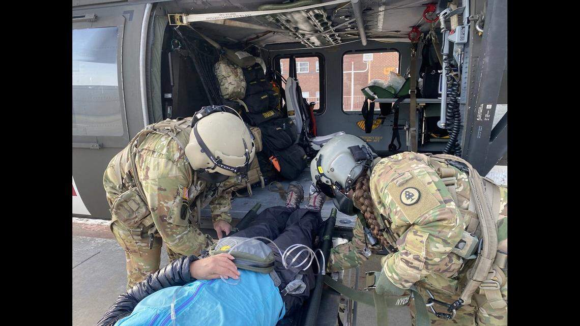 The Tennessee National Guard conducted an emergency air evacuation after learning of a severely ill hiker in Great Smoky Mountain National Park.
