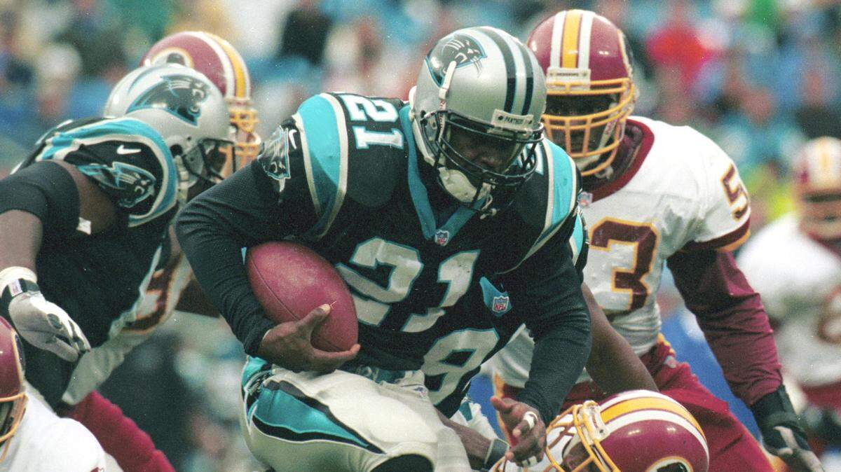 The Panthers selected Tim Biakabatuka over future Hall of Famers Marvin Harrison and Ray Lewis.