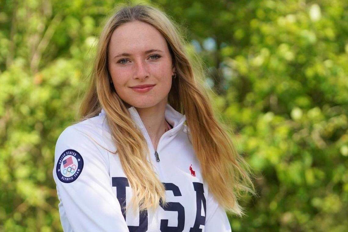 “I’m just really excited for the experience,” Evy Leibfarth says of Tokyo, “and I think after the experience I’ll have all these amazing memories and things to bring home with me. ... But the most exciting part so far has been getting to wear an Olympic team jacket!”