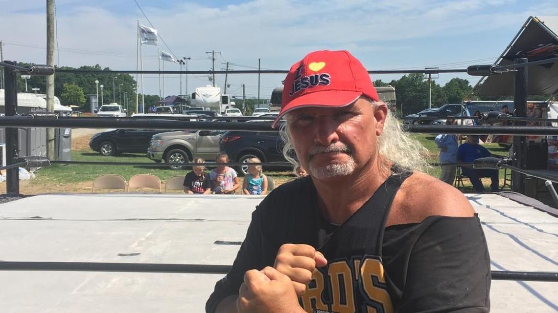 George South says he was Ric Flair’s favorite opponent in the wrestling ring. Flair beat him a couple of hundred times, after all. South lives in Charlotte and still travels the country as a professional wrestler, but what counts most is saving souls, he said. He will wrestle at Charlotte Motor Speedway on Saturday.
