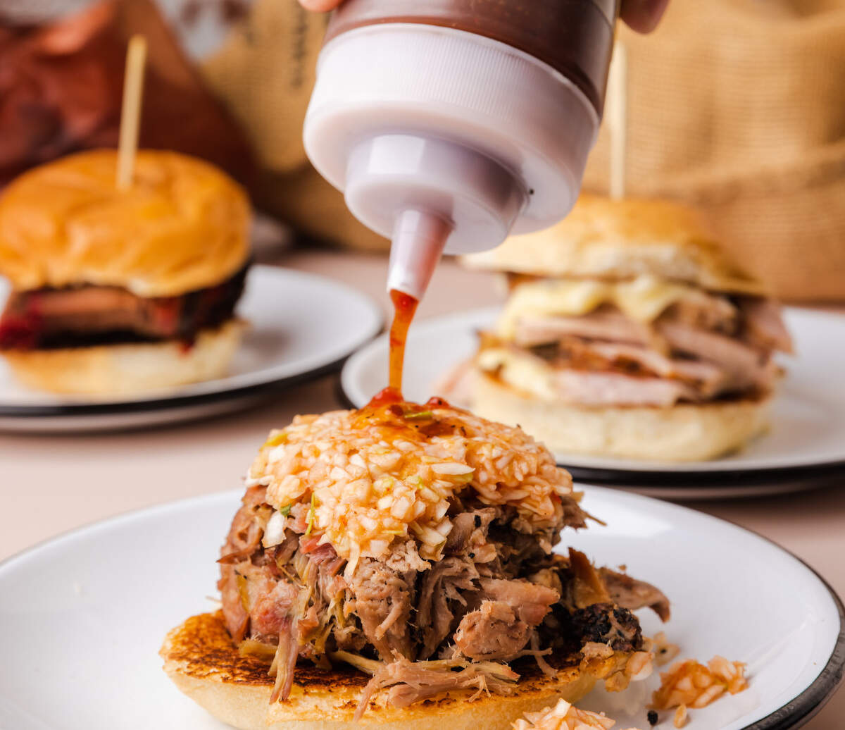 The chopped pork sandwich is one of the many dishes Nobel Smoke .