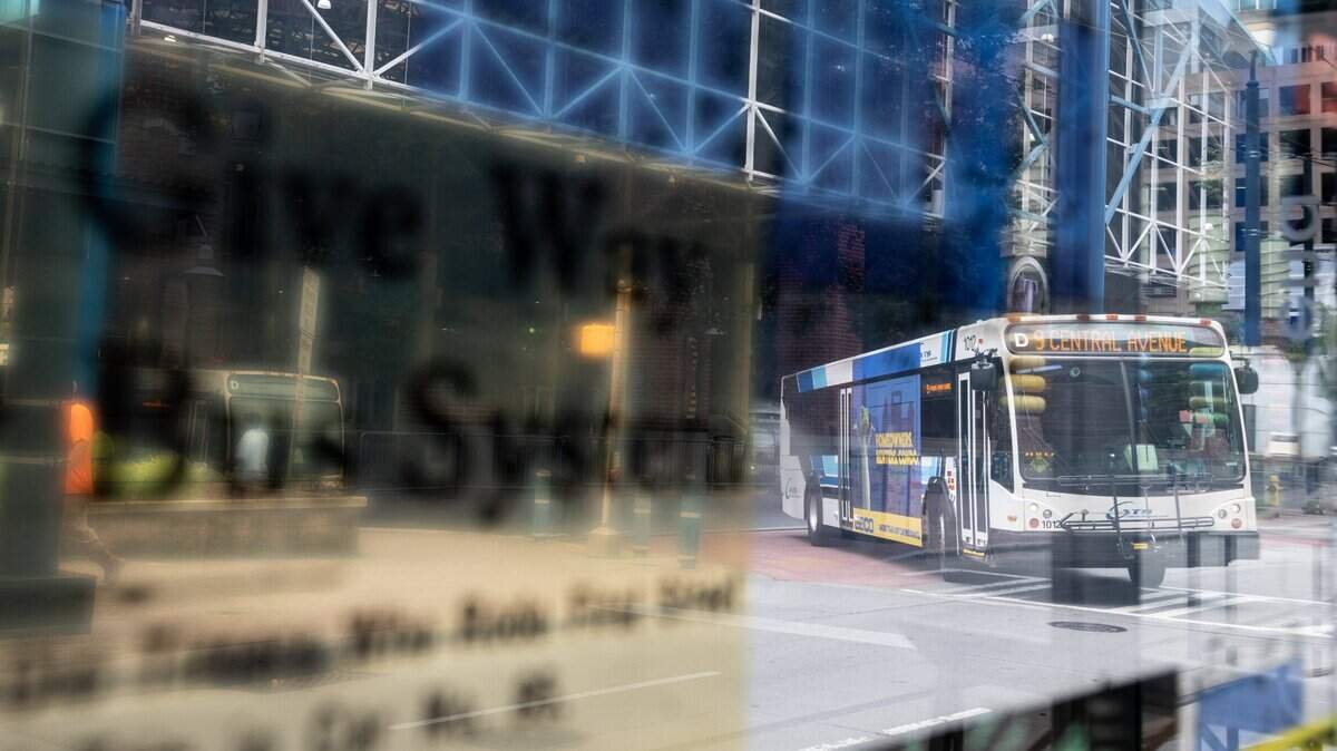 CATS ridership rises alongside soaring gas prices, as driver shortage continues. A bus is seen leaving the Charlotte Transportation Center Thursday morning in Charlotte. 