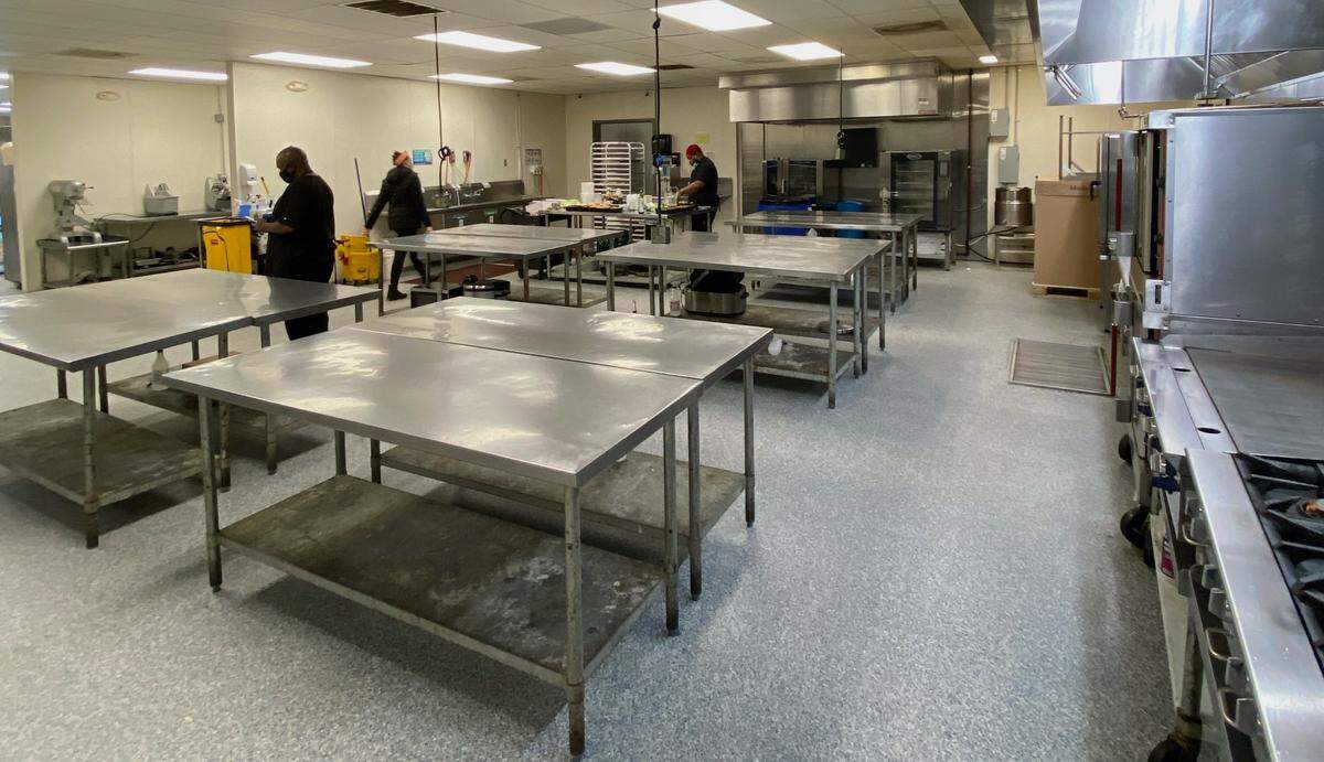 Separate prep space and storage is available at Carolina Commercial Kitchen.