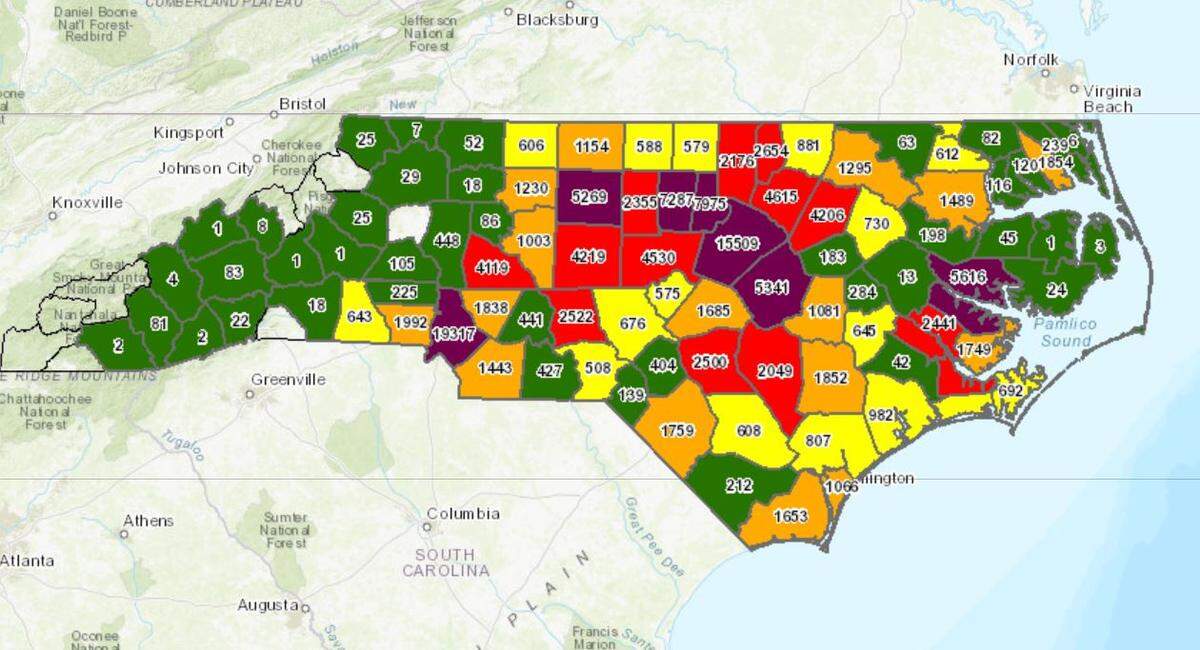 More than 140,000 customers were without power midday Friday. This map shows the number of outages by county as of about 11 a.m. Friday.