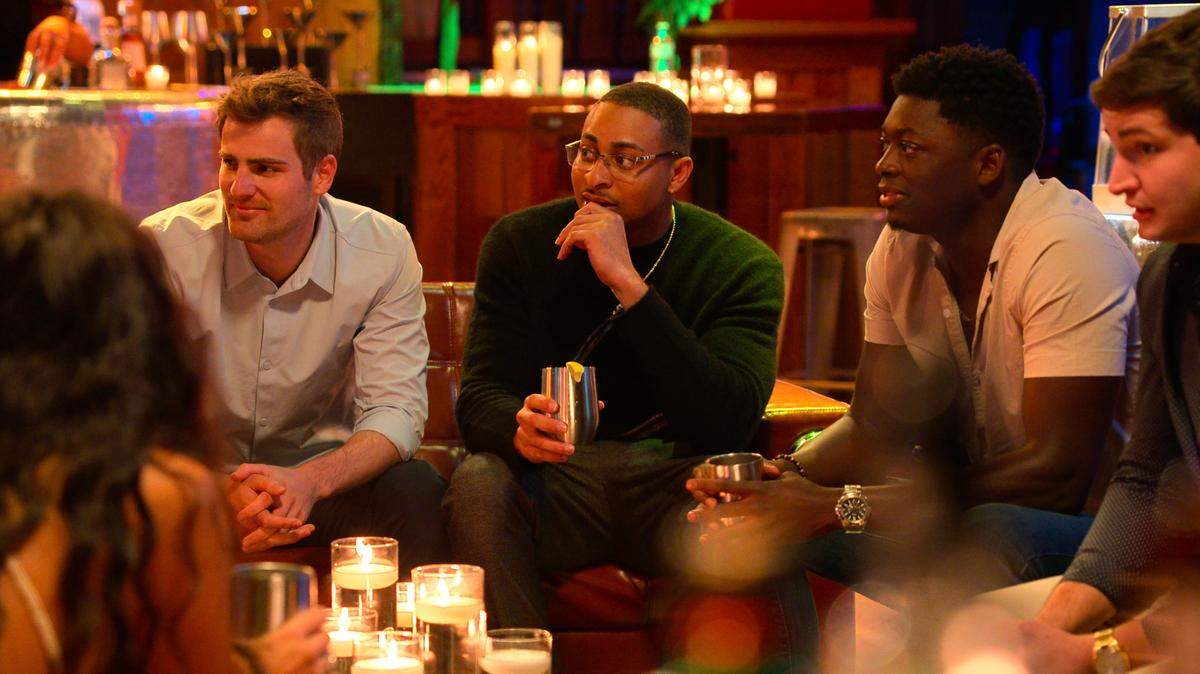The cast of ‘The Ultimatum: Marry or Move On’ inside Oak Room in Charlotte.