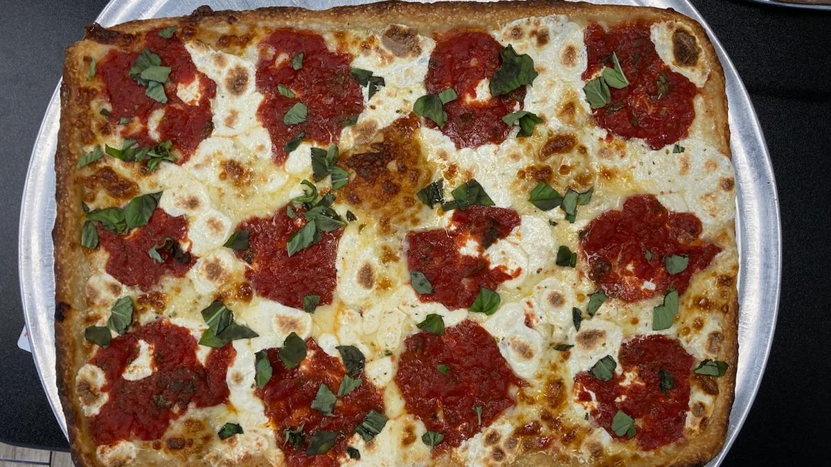 The Grandma Pie is the most popular of the many pizzas at Mama’s Pizza Express, owner Frank Manis said.