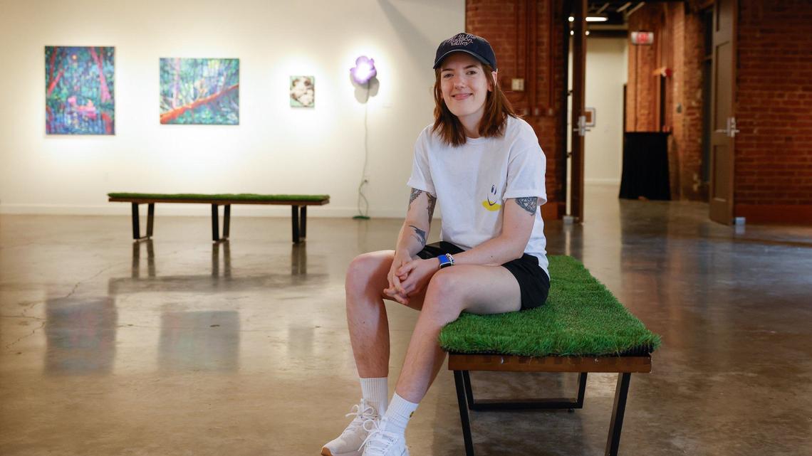 Taylor Lee Nicholson curated “America Honey”, an exhibition featuring 10 queer artists, which is at the McColl Center now through Sept. 15.