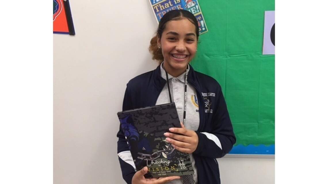 It's the first year a Charlotte school will have a senior class. She's the valedictorian.