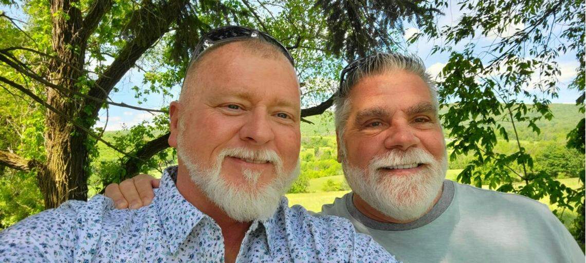 Steve Nichols and John Winn of the Union County town of Indian Trail, NC, adopted a dog that was reportedly surrendered by owners who thought the mutt was gay.