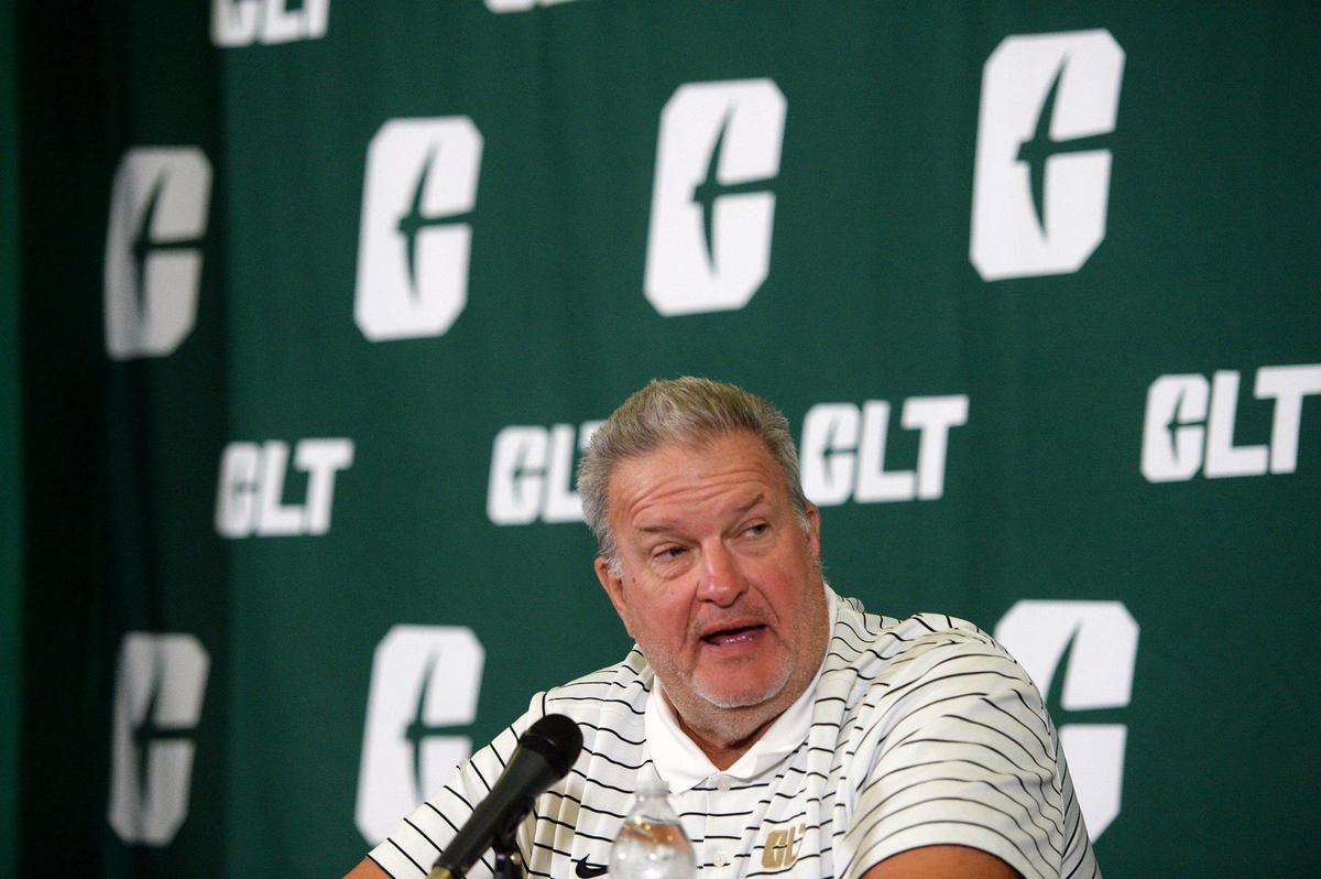 Charlotte 49ers head football coach Biff Poggi.