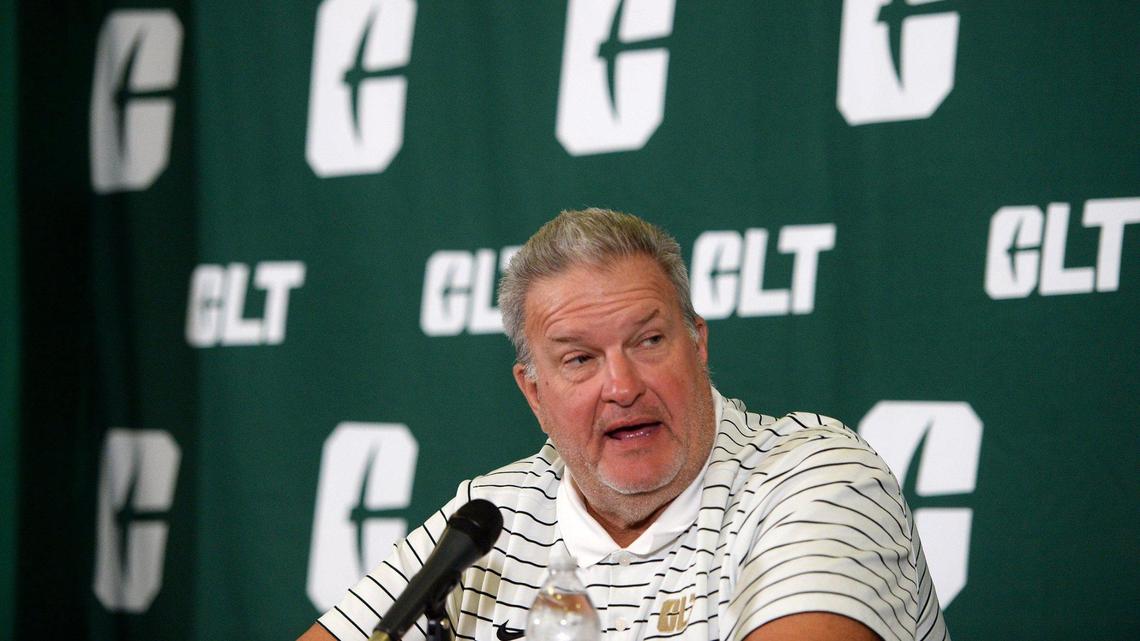 Charlotte 49ers head football coach Biff Poggi.