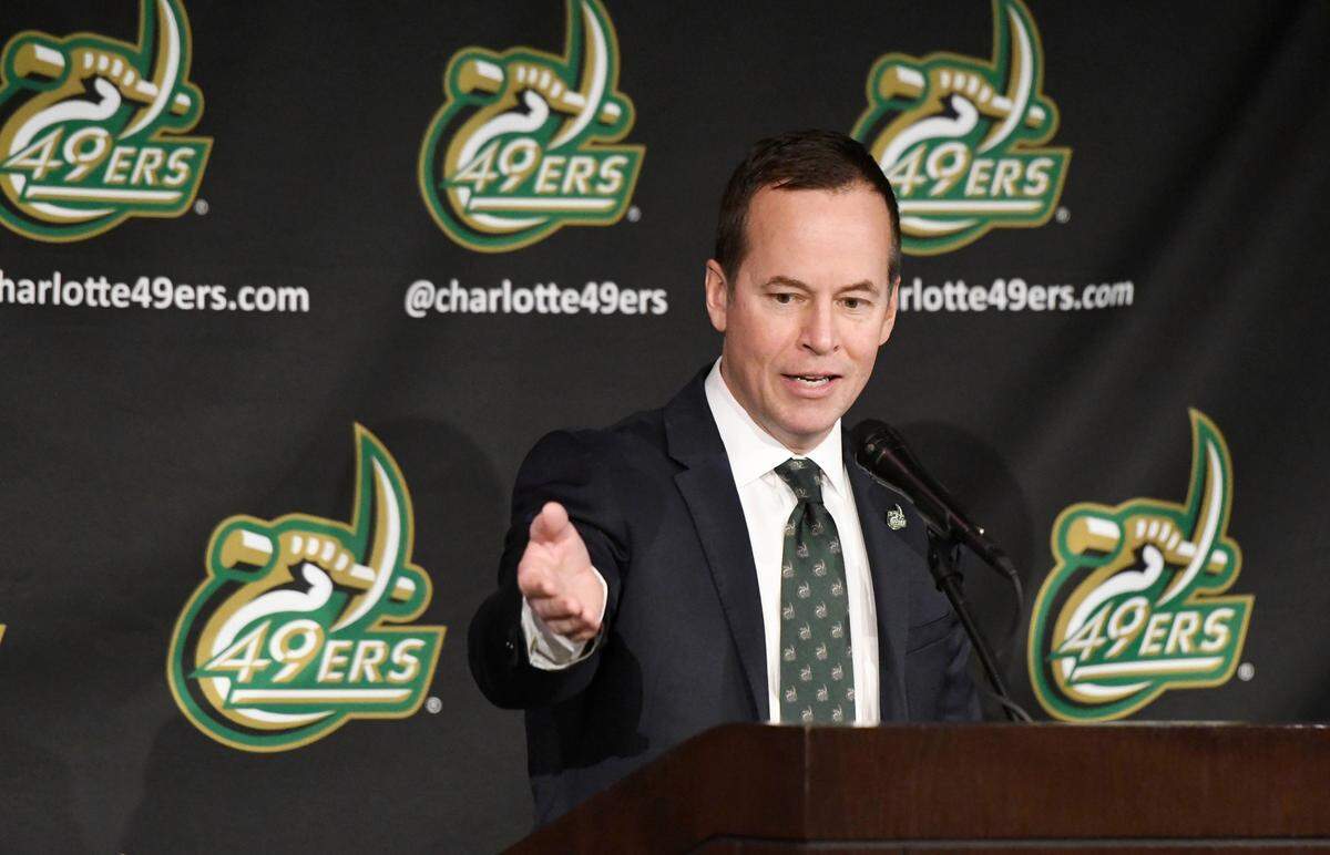 Charlotte 49ers athletic director Mike Hill took over in 2018, succeeding Judy Rose.