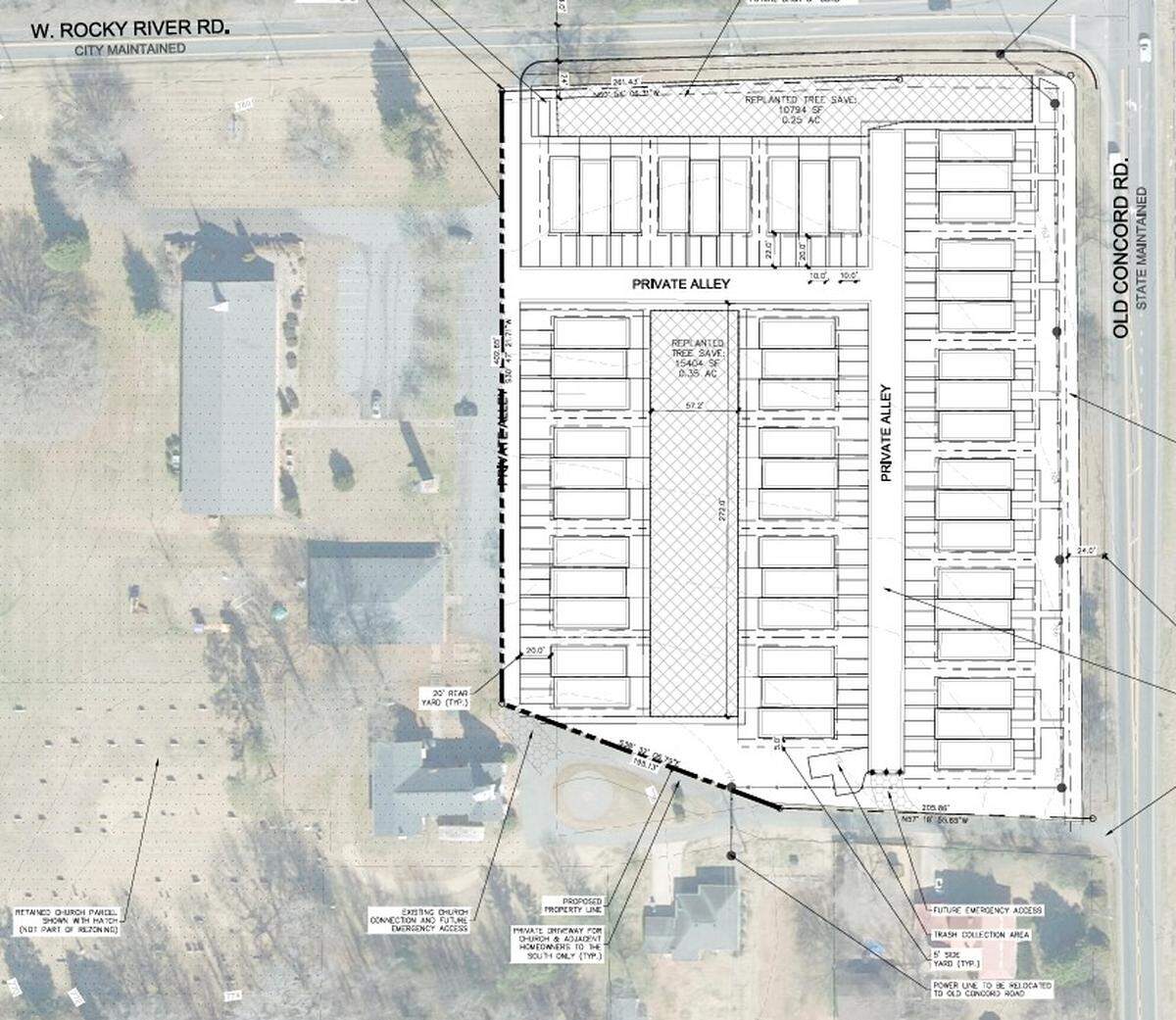 DreamKey Partners is working on building an affordable housing project for up to 54 homes at the intersection of West Rocky River Road and Old Concord Road.