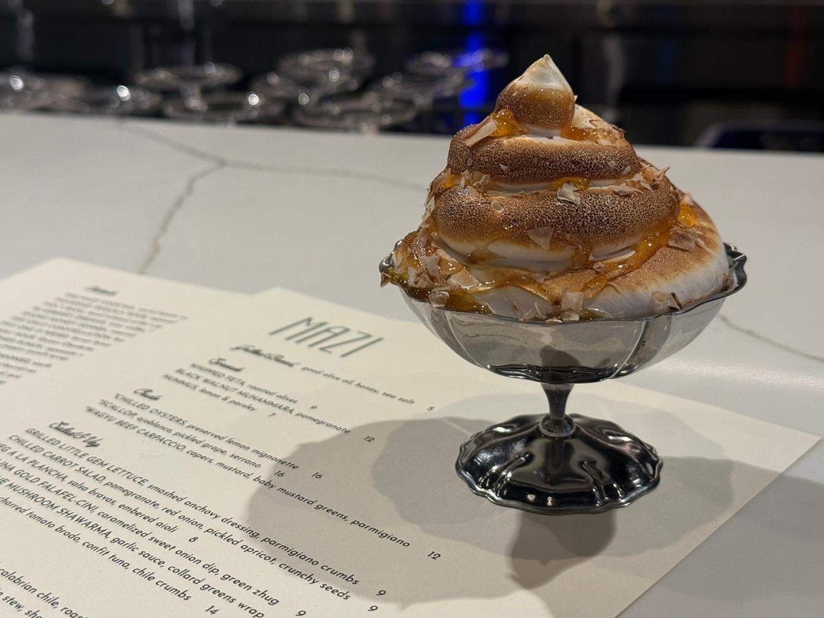 The baklava sundae from Mazi is one of the most captivating desserts on a menu anywhere in Charlotte.